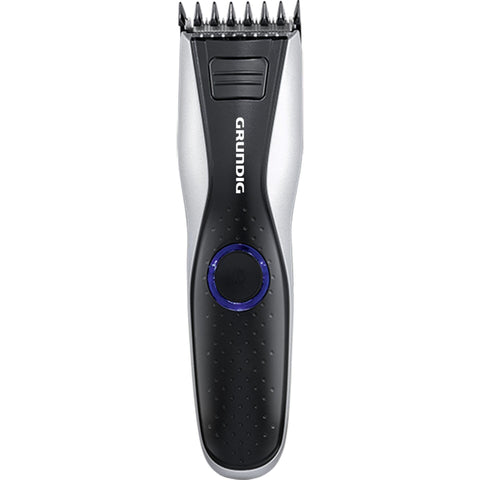 GRUNDIG MC6840 Hair and Beard Trimmer, Battery/Mesh, LED, Black, Silver, Cutting Length up to 30 mm