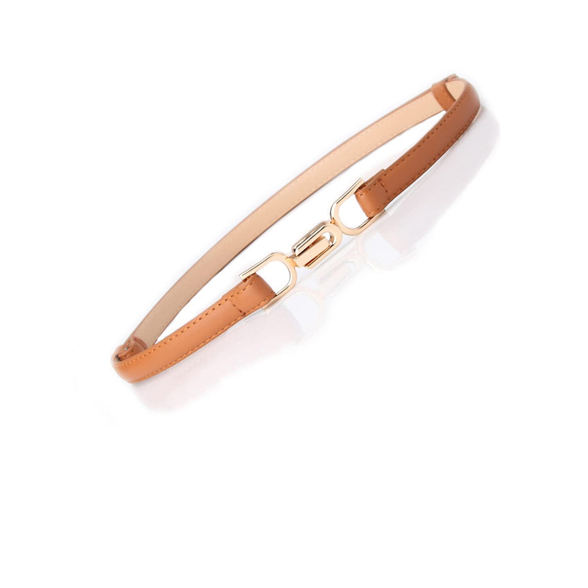 YIWEIYA Womens Wide Elastic Waist Belt for Dress Ladies (Light Brown)