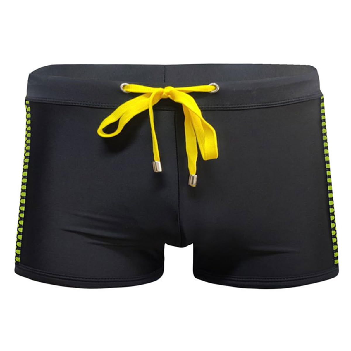 YouKD Men's Swim Brief Swimsuit Swimming Trunk Swim Shorts Swimwear Elastic Waist D Black