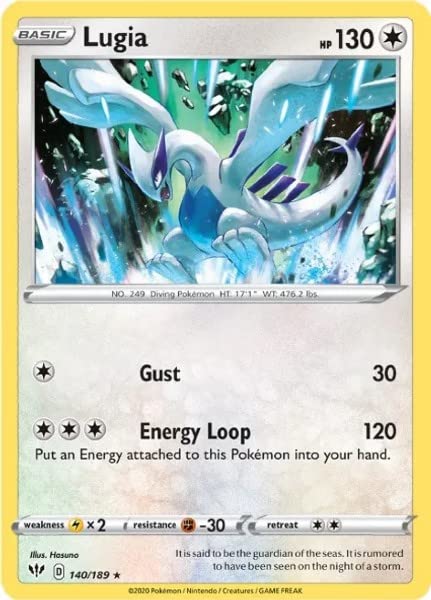 Pokemon - Lugia 140/189 - Darkness Ablaze - Legendary - Rare Pokemon Card
