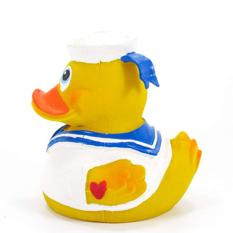 Sailor Mariner Rubber Duck Bath Toy | All Natural, Organic, Eco Friendly, Squeaker | Lanco Brand | Imported from Barcelona, Spain