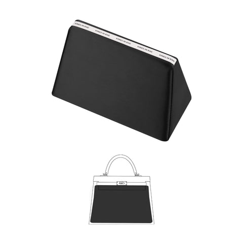 KINGS IN BAG Purse Pillow Insert Compatible with Kelly 25 Bags, Handbag Filler with Soft Satins for Luxury Bags, Soft Purse Inner Pillow with Memory Foam (Black, KE25)