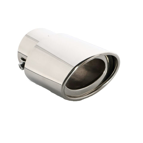 Stainless Steel Car Exhaust Tip, 2.5" to 3.3" Universal Straight Type Car Exhaust Pipe Modification Tail Throat Tail Pipe, Steel Exhaust Tips Chrome-Plated Finish Tailpipe. (Silver)