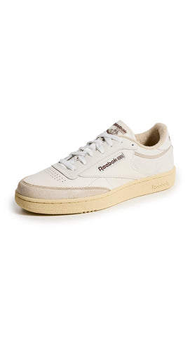 Reebok Unisex-Adult Club C 85,Chalk/Weathered White/Vintage Chalk,11 Women/9.5 Men
