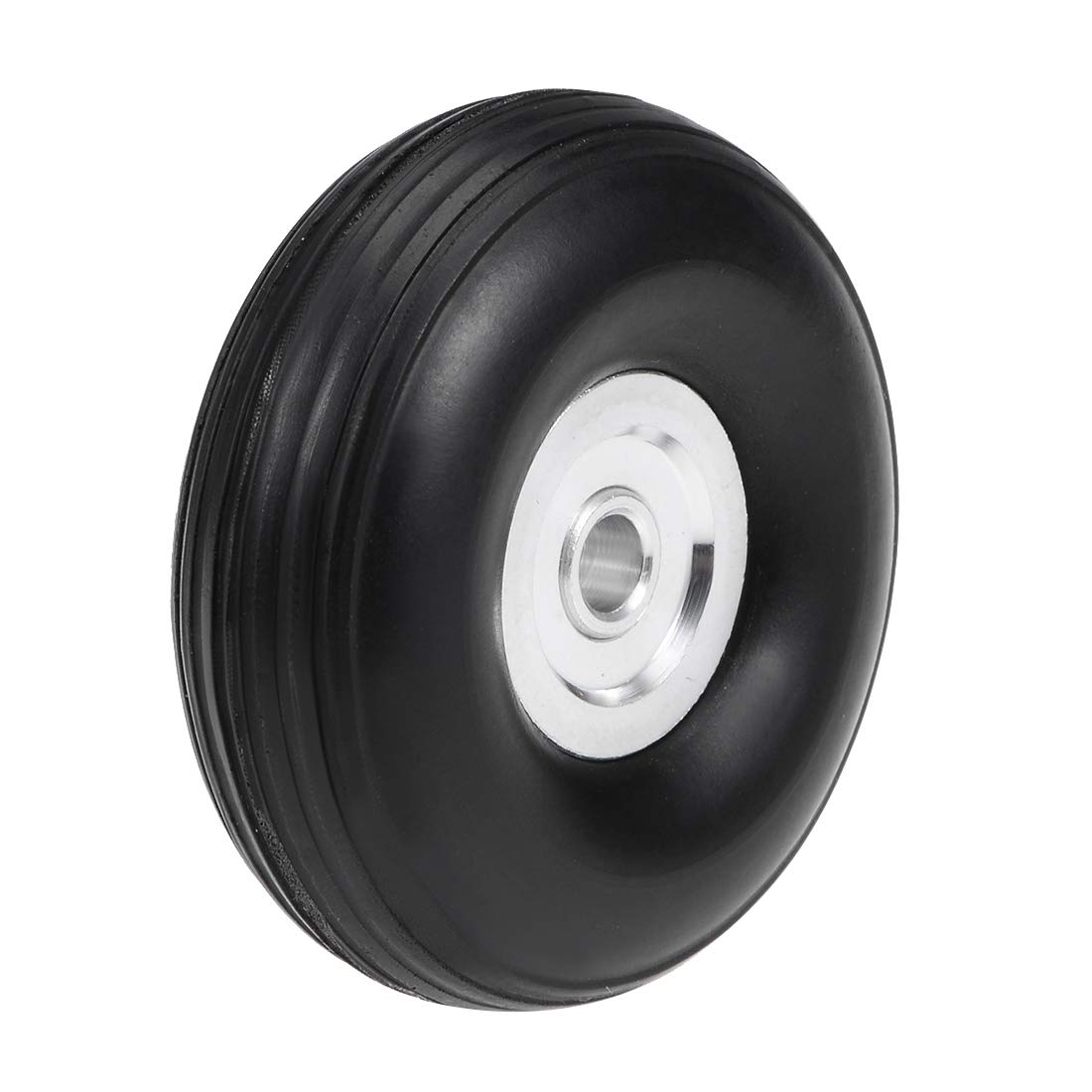 uxcell Tire and Wheel Sets for RC Car Airplane,PU Sponge Tire with Aluminum Alloy Hub,1.5"