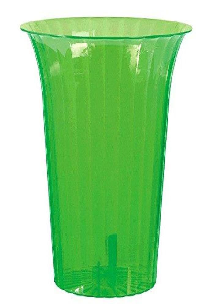 Medium Plastic Flared Cylinder Color Theme Party Reusable Table Snack and Dessert Serveware and Dishware, Kiwi, 40 oz..