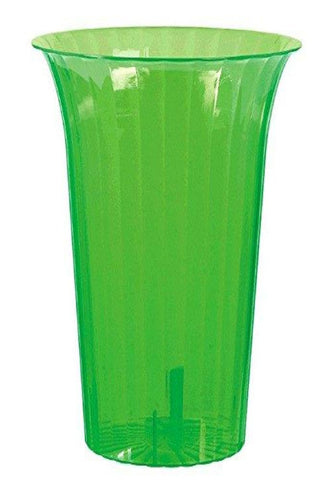 Medium Plastic Flared Cylinder Color Theme Party Reusable Table Snack and Dessert Serveware and Dishware, Kiwi, 40 oz..