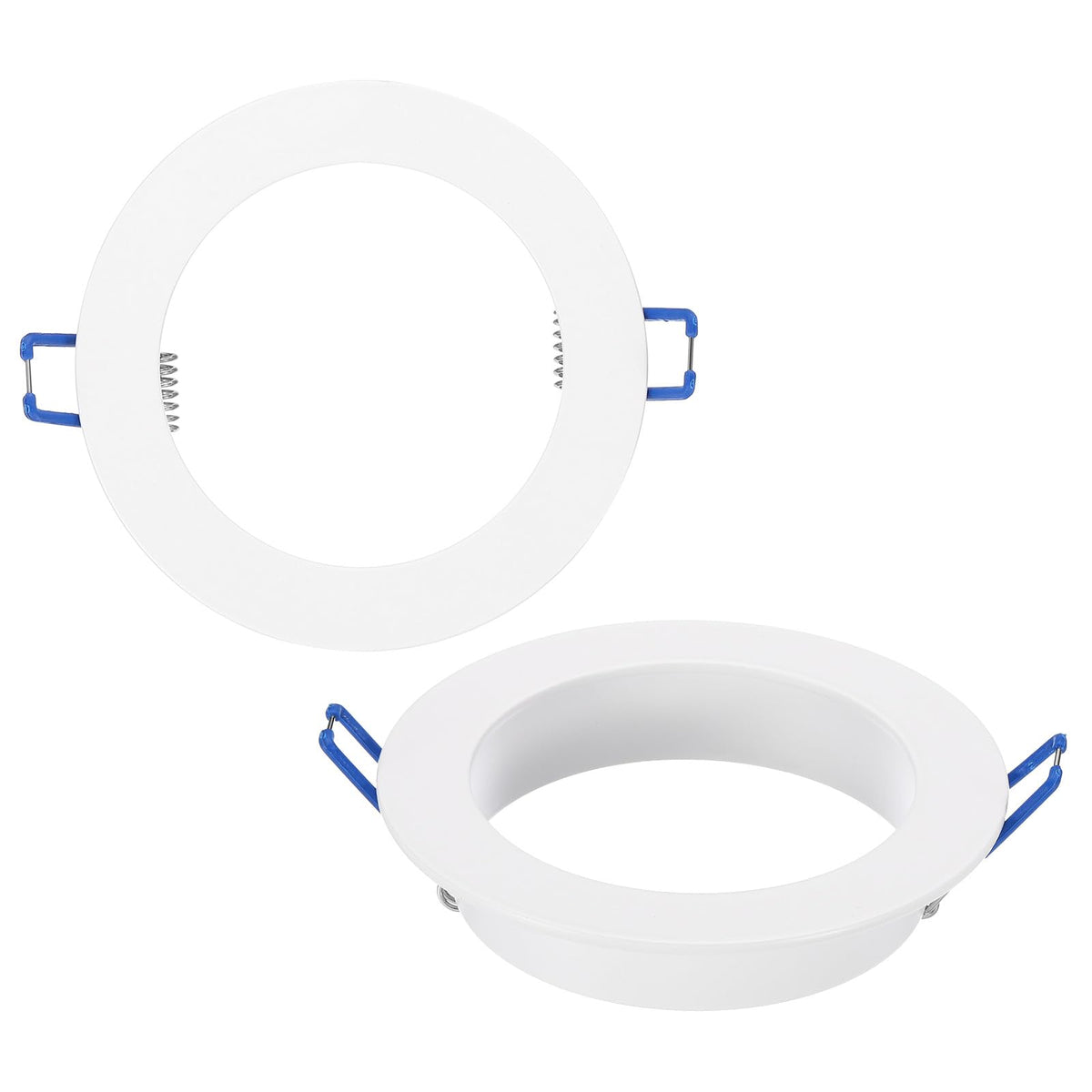 PATIKIL 7W 4.3" OD 3" ID Light Trim Ring, 2pcs Downlight Mounting Bracket Circular Light Cover Light Fixture for Ceiling Wall Recessed Can Downlight, White
