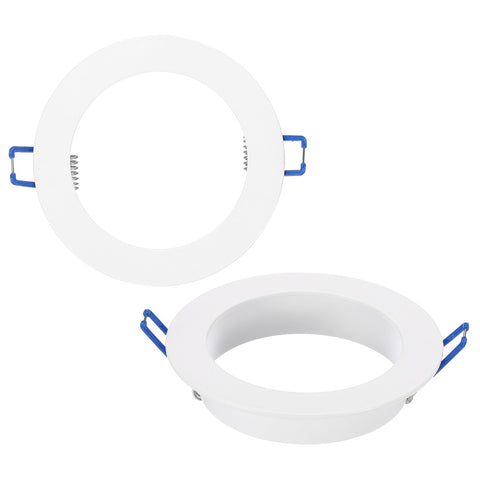 PATIKIL 7W 4.3" OD 3" ID Light Trim Ring, 2pcs Downlight Mounting Bracket Circular Light Cover Light Fixture for Ceiling Wall Recessed Can Downlight, White