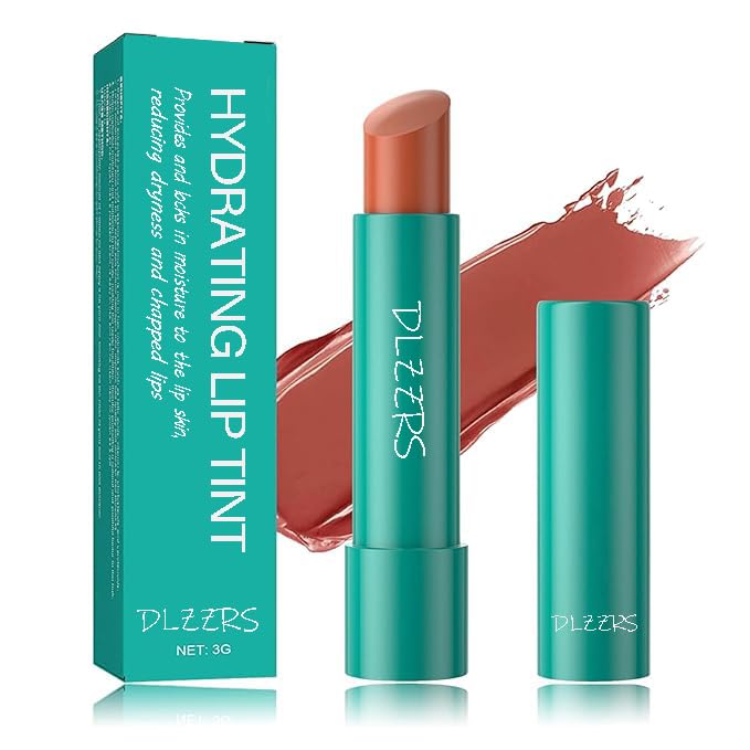 DLZZRS Lip Tint Hydrating - Tinted Lip Balm Hydrating, Hydrating Lip Tint Moisturizing Jelly Lipstick, Non-Sticky & Long-Lasting Nourishing Lip Care Hydrating Lipstick(WARM SIENNA)
