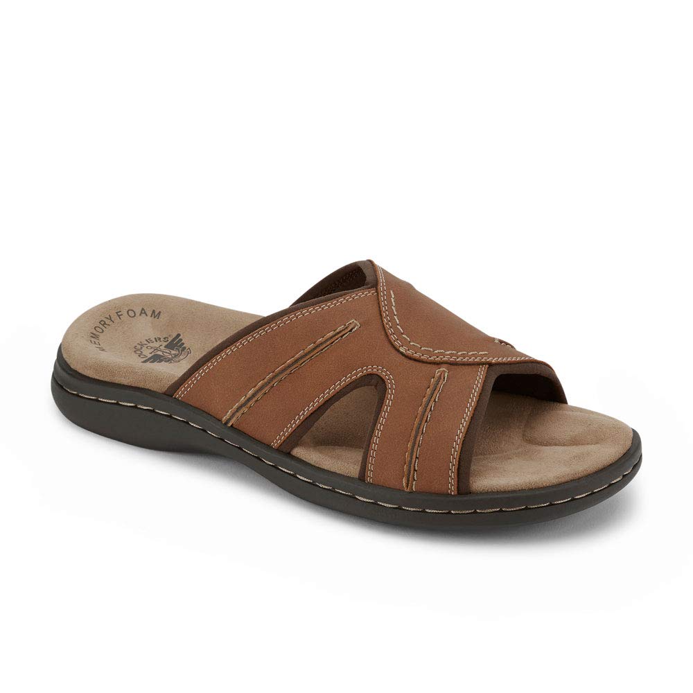 Dockers Men's Slide Sandal, Rust, 15 Wide