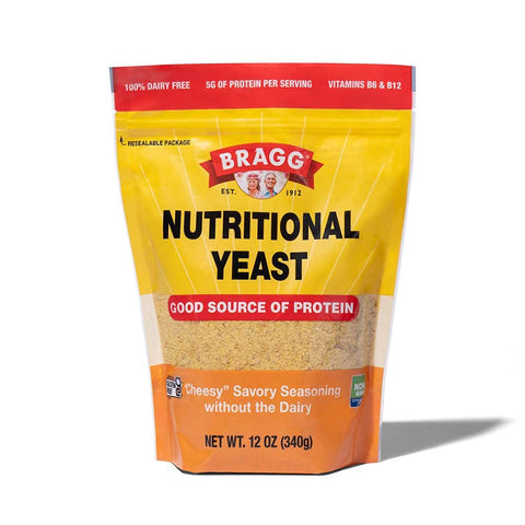 Bragg Premium Nutritional Yeast Seasoning - Vegan, Gluten Free - Good Source of Protein & Vitamins - Nutritious Savory Parmesan Cheese Substitute (Original, 12 Ounce (Pack of 1))