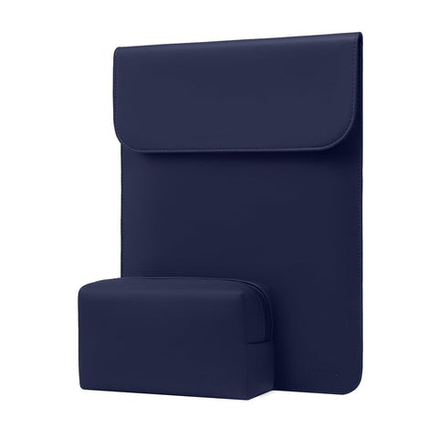 MOSISO Protective Laptop Case 13 inch, 13 inch Laptop Sleeve Compatible with MacBook Air M3 M2 M1 2025-2018/Pro 13 M2 M1 2025-2016, Surface Pro, Faux Suede Leather Case with Small Bag, Navy Blue