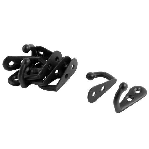 uxcell Metal Bathroom Wall-Mounted Ties Socks Keys Hook Hangers 9 Pcs Black