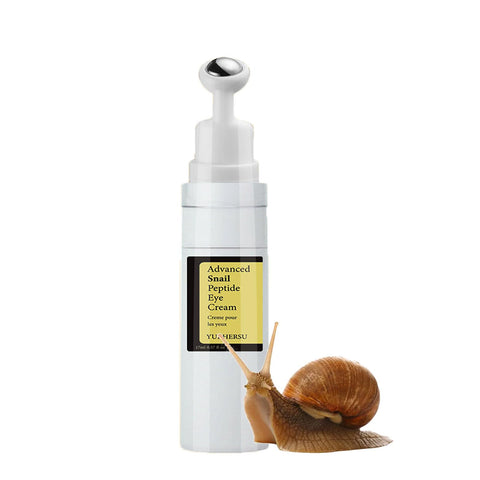 Grospe Snail Repair Eye Cream, Advanced Snail Peptide Under Eye Cream for Dark Circles, with 360Ãƒâ€šÃ‚Â° Massage Ball Reduces Wrinkles & Fine Lines, Moisturizes, and Tightens Puffy Eyes for Men & Women