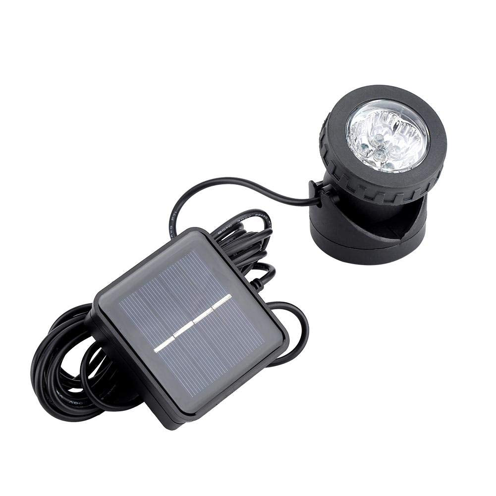 Ejoyous Solar Underwater Light, 6 LED Solar Powered Waterproof Underwater Submarine Spotlight Lighting for Outdoor Garden Pond Lighting, White Light