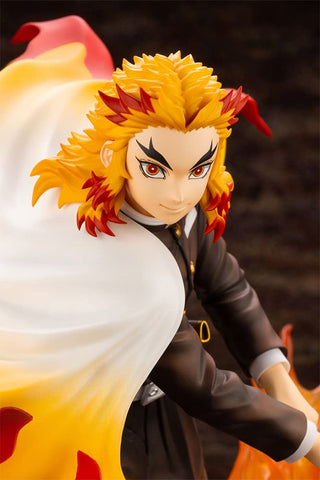 Kotobukiya Demon Slayer: Kimetsu no Yaiba: Kyojuro Rengoku ArtFX J Statue, Multicolor