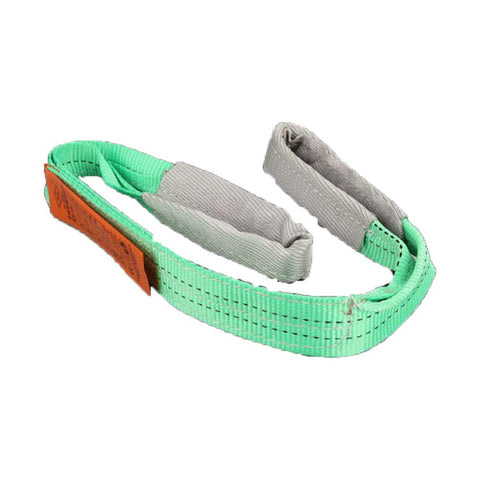 Cargo Lifting Sling Duplex Polyester Flat Webbing Lift Strap Colored Lifting Belt Load Handling Sling Heavy-Duty Lift and Tow Strap Lifting Strap (Green, 2T 3M)