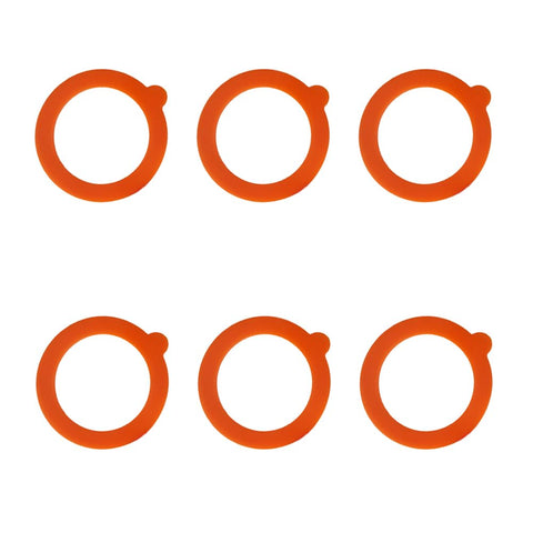 6Pcs Silicone Jar Gaskets Replacement Mason Jar Rubber Seals Sealing Ring Airtight Silicone Gasket Sealing Rings for Regular Mouth Canning Jar 3.7inch Outer Diameter