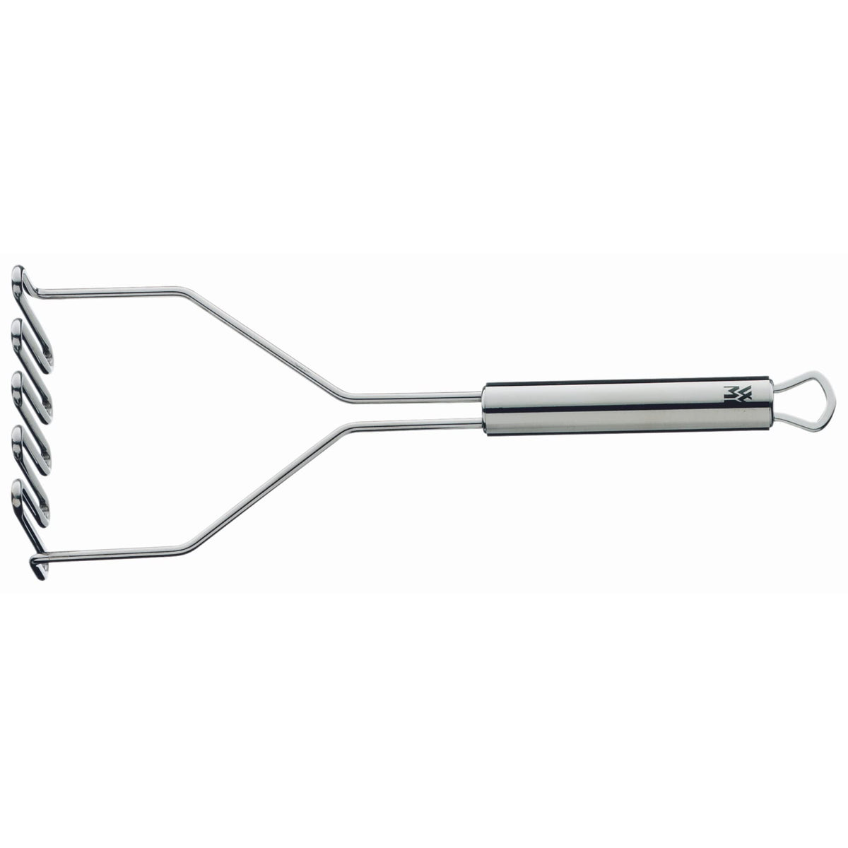WMF Potato Masher 29 cm Profi Plus Cromargan Stainless Steel Partly Matt Dishwasher Safe, Red, 29 x 10 x 5.9 cm