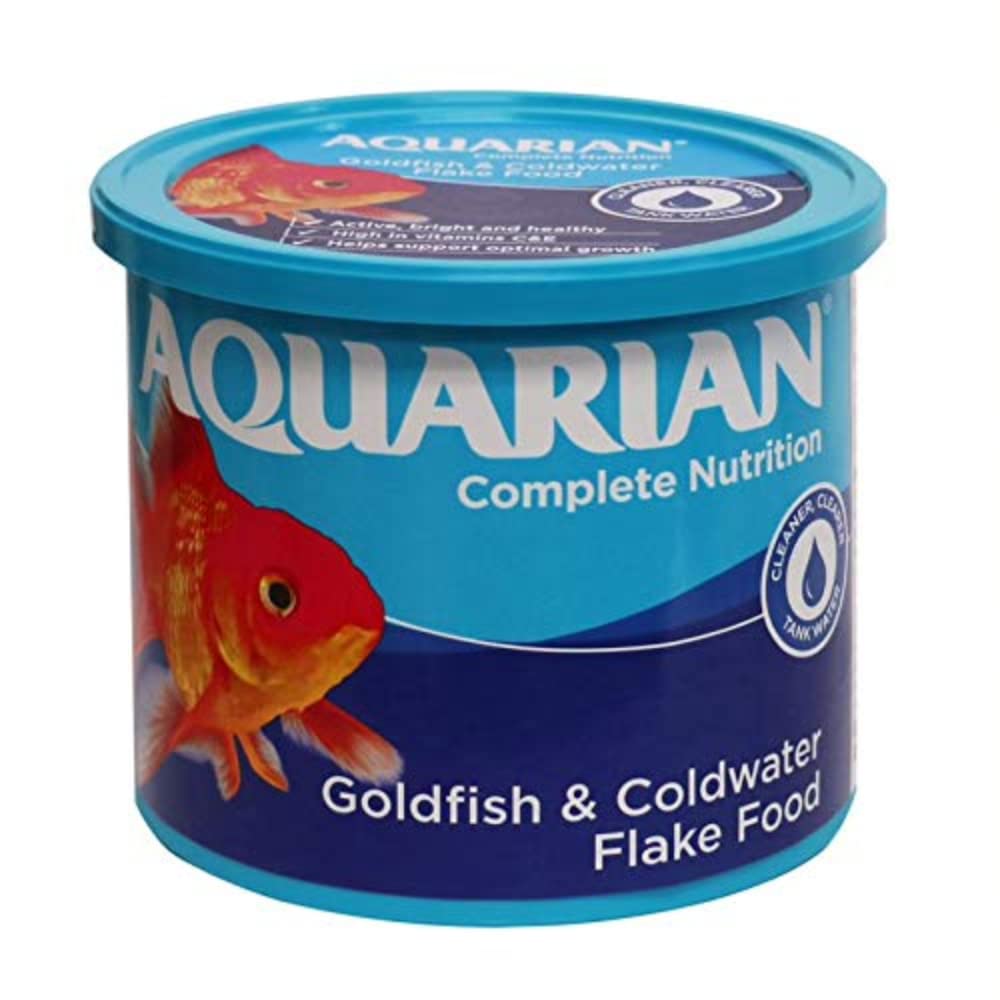 AQUARIAN Complete Nutrition, Aquarium Goldfish Food, Flakes Also Suitable for Small Pond Fish, 200 g Container