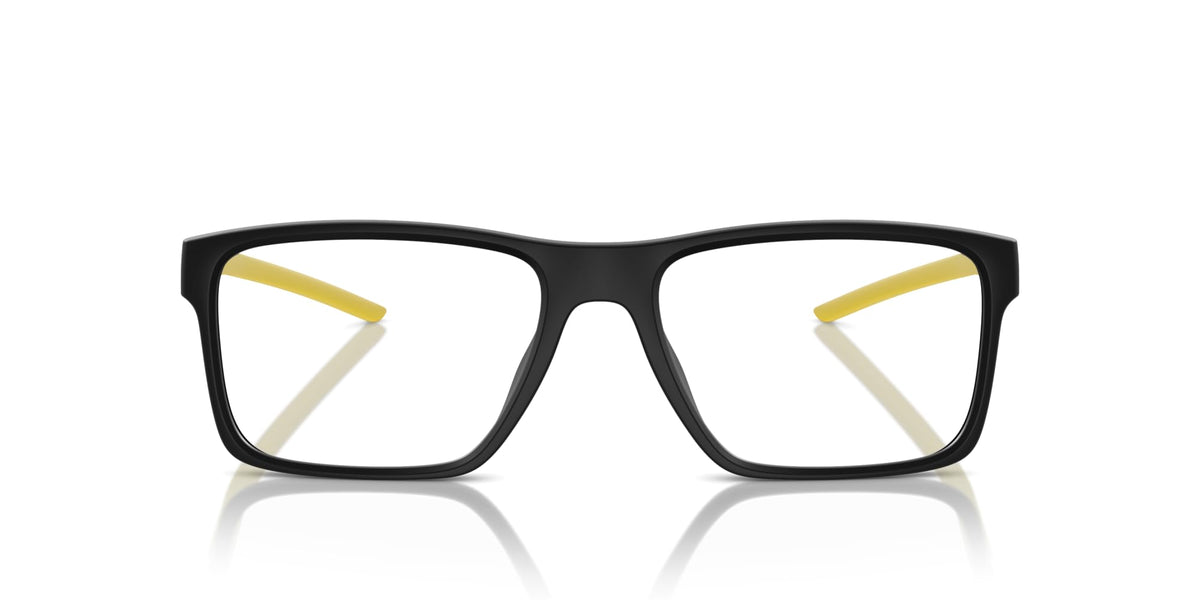 Scuderia Ferrari Men's FZ8007U Rectangular Prescription Eyewear Frames, Matte Black/Demo Lens, 54 mm