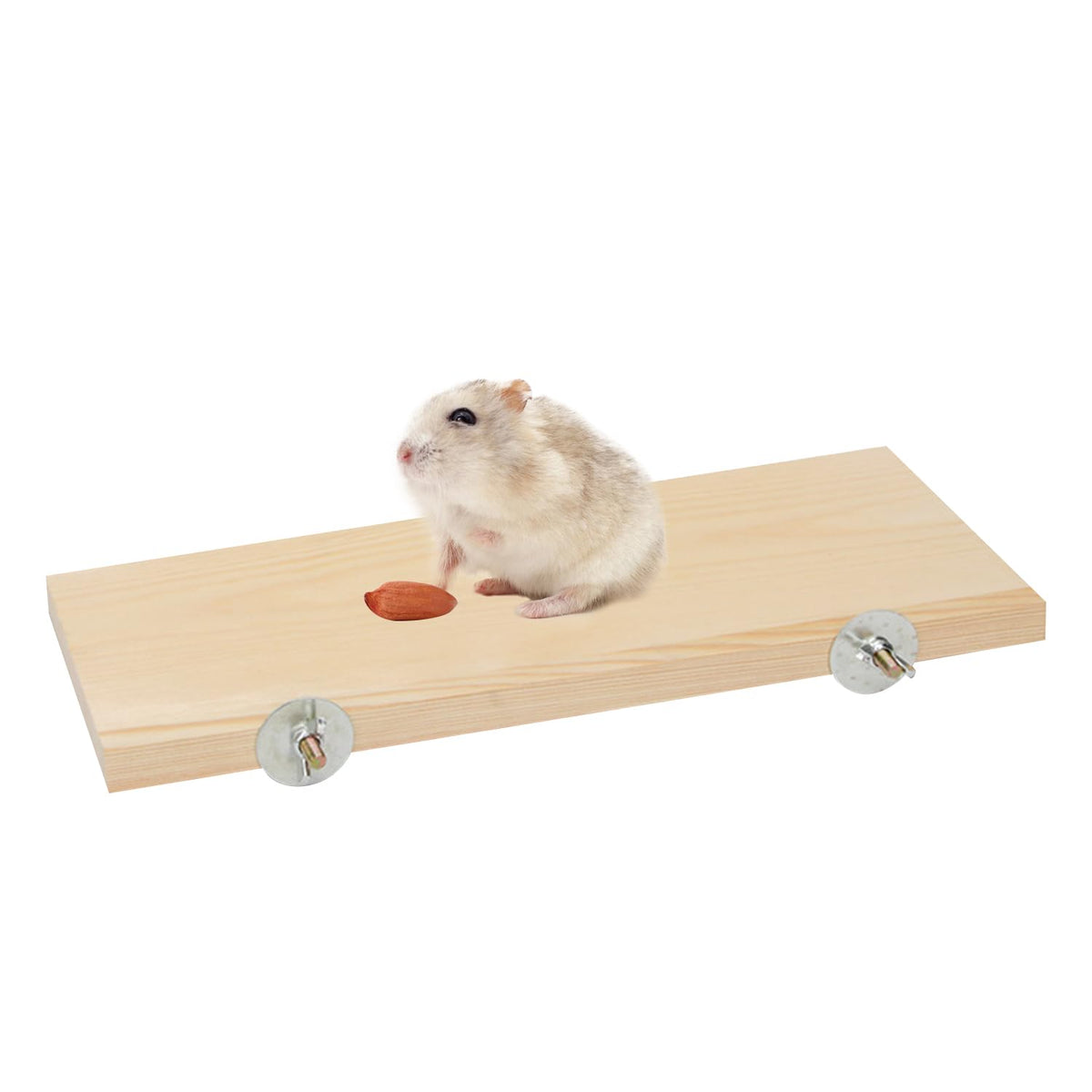 MFUOE Hamster Wooden Platform Rectangle Natural Wood Stand Platform Small Animals Cage Perches Platform for Gerbil Chinchilla Hamster