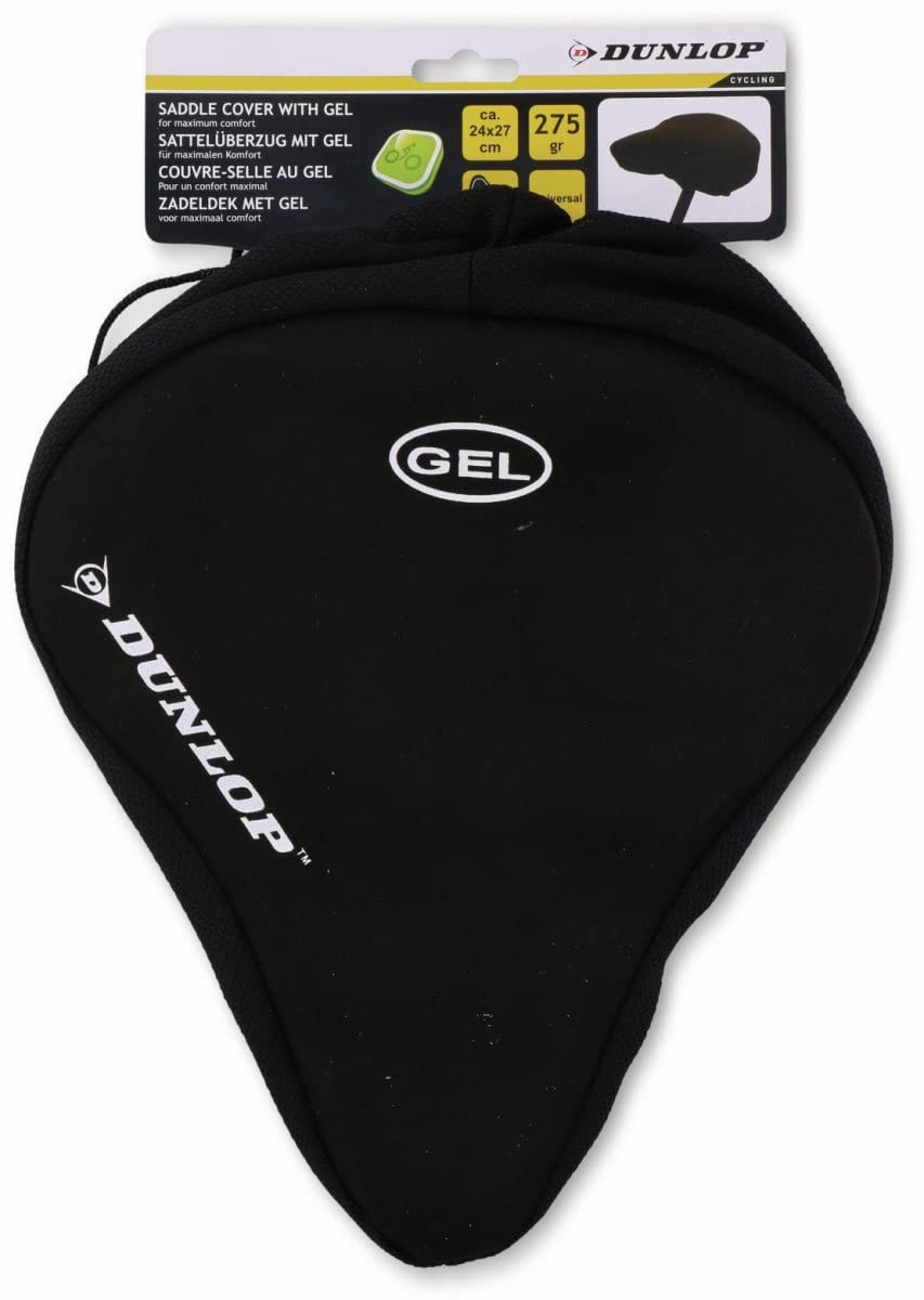 DUNLOP Sport Saddle Cover for Bicycle, Black, 27 x 24 cm