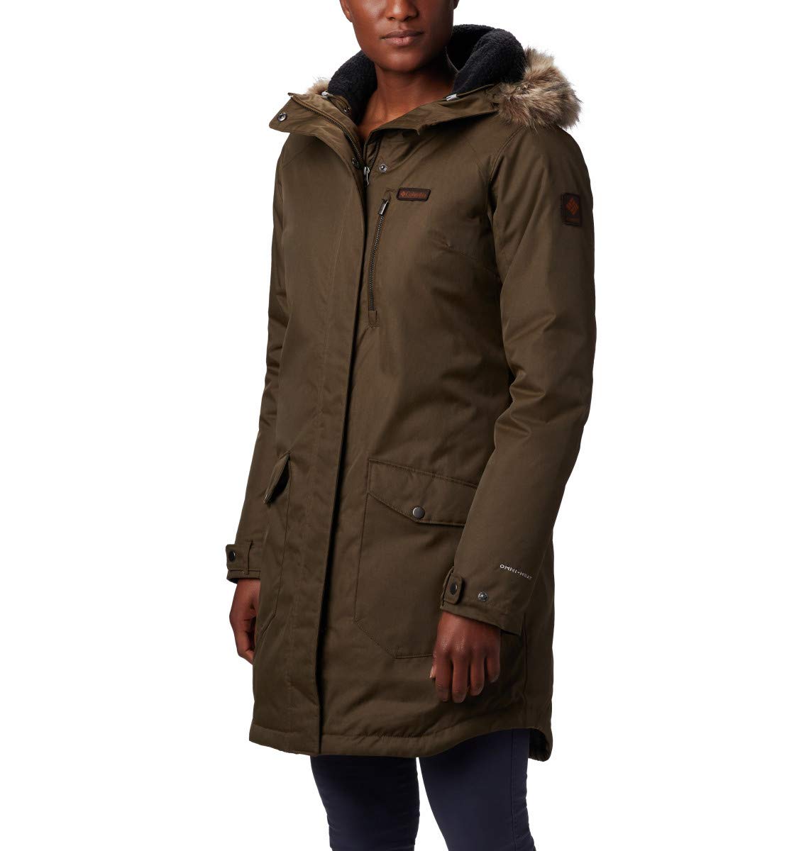 Columbia Women's Suttle Mountain Long Insulated Jacket, Olive Green, 2X Plus
