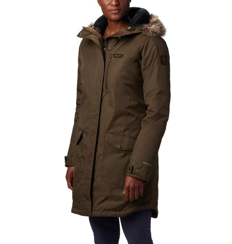 Columbia Women's Suttle Mountain Long Insulated Jacket, Olive Green, 2X Plus