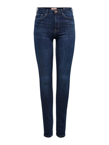 ONLY Women's Onlpaola Hw Sk Dnm Jeans Azgz878 Noos, Dark Blue Denim, L / 30