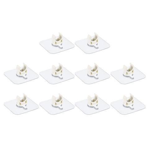 uxcell PVC Water Pipe Clamp Clips, 10pcs Fit for 16mm(5/8") OD Tubing Hose Hanger Support U-Shaped Pipe Clips with Adhesive for Water Pipe, Gas Tubing