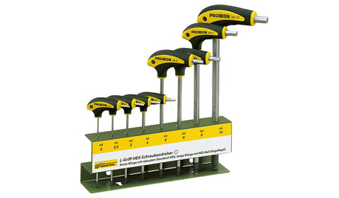 PROXXON 2222650 2222650-Set 8 destornilladores L-Hex, Black, SW 2/2.5/3/4/5/6/8/10