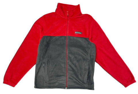 Columbia Mens Granite Mountain Full Zip Fleece Jacket (L, Red/grey)