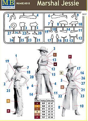 Masterbox New PIN-UP Serie Marshal Jessie 1/24 Master Box 24018