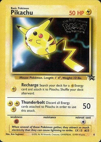 Pokemon - Pikachu (4) - Wizards Black Star Promos