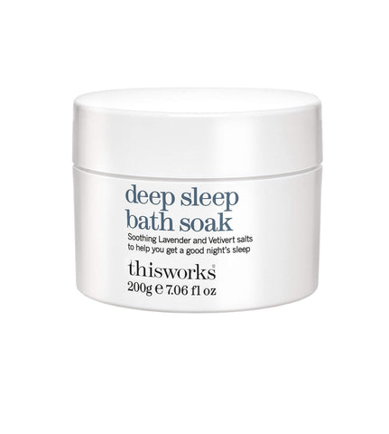 This Works Deep Sleep Bath Soak, 200 g - Luxury Bath Salts Infused with Lavender, Camomile and Vetivert Essential Oils - Relaxing Bath Salt to Unwind Before Sleep