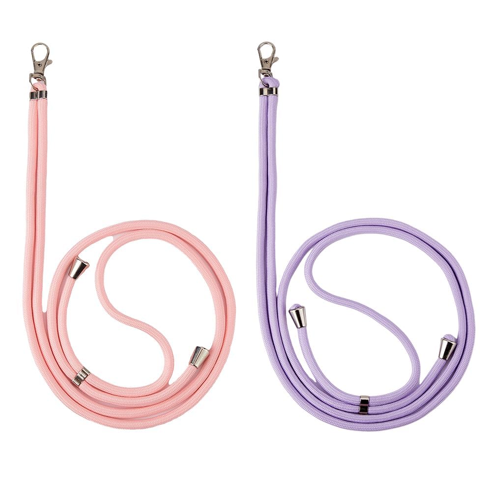 HOBBIESAY 2 Colors Phone Lanyards with Plastic Phone Tether Tab Hands-free Crossbody Cell Phone Straps Secure Adjustable Neck Phone Strap for Enhanced Security Adjustable Neck Phone Strap