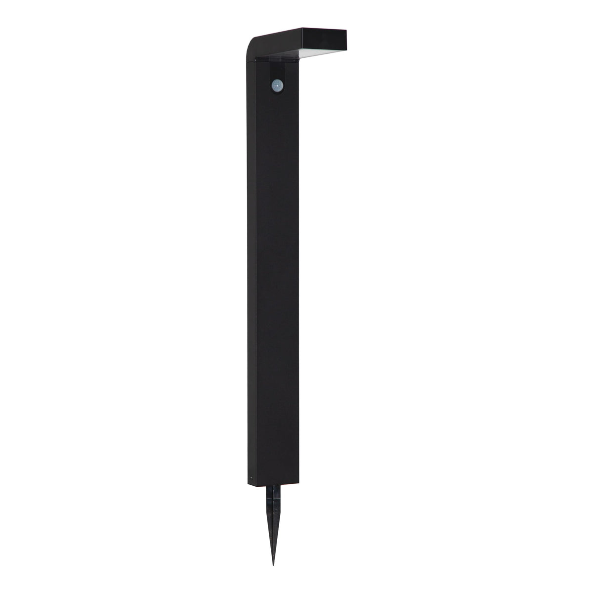 Eglo LED Solar Garden lamp Baracconi, Outdoor Light with Ground Spike and Motion Detector, Path Light with Down Light, Outside Lighting Made of Black Aluminium, IP44