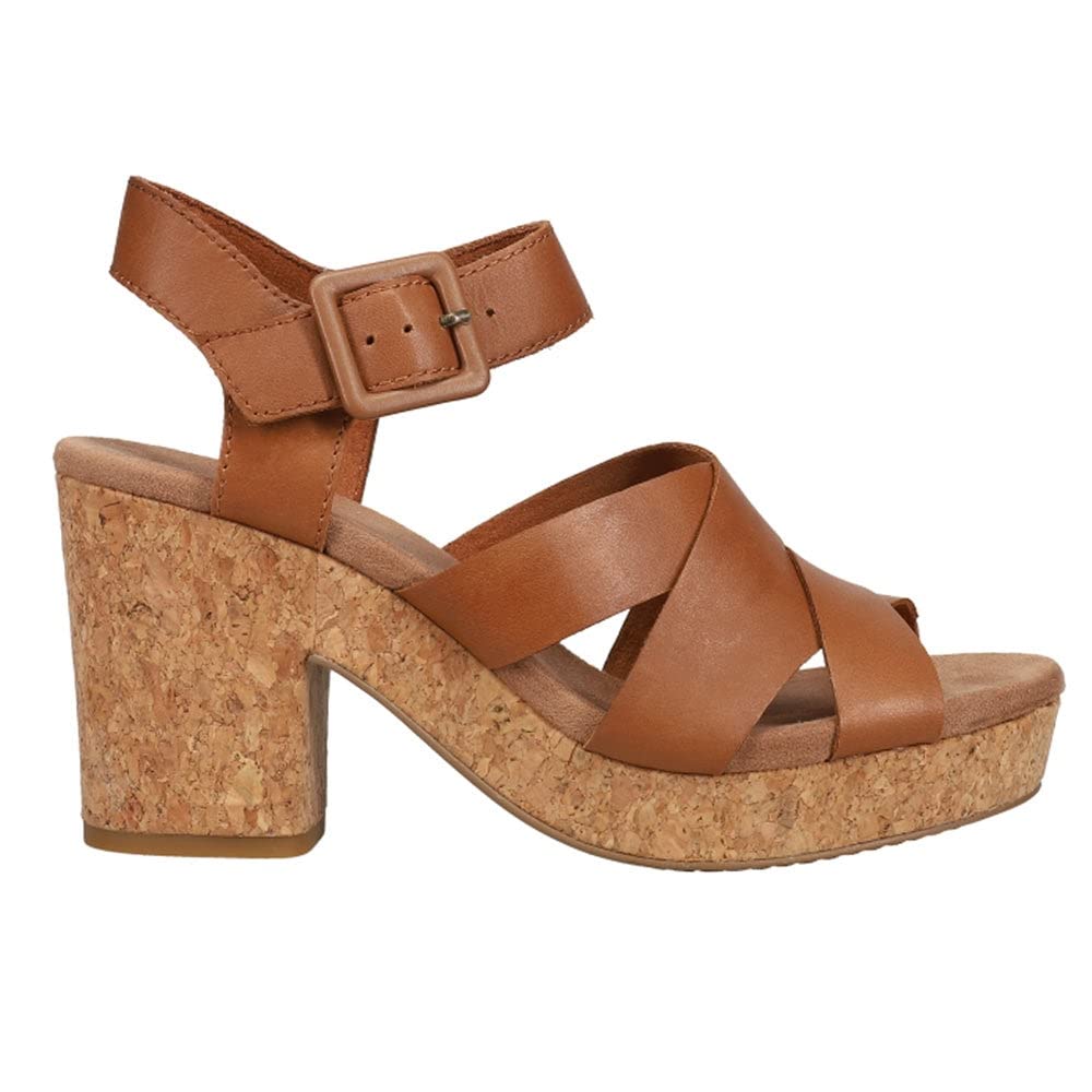 TOMS Women's Ava Sandal, Tan, 9.5
