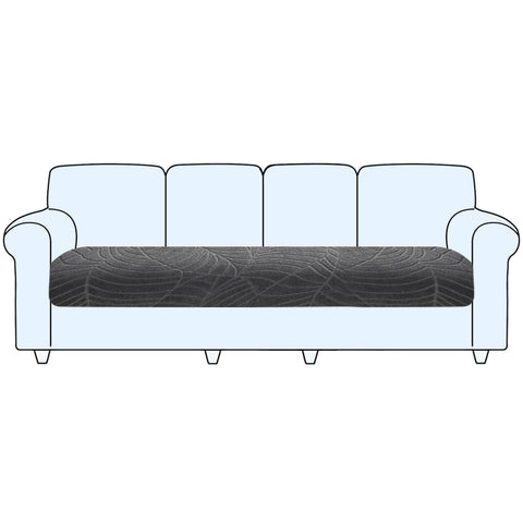 SHUOJIA Sofa Seat Cushion Cover, Stretch Sofa Seat Cover, Cushion Covers Non-slip, Slipcover Cover for Sofa Seat Cushions,Seat Couch Cover for Pets & Kids (Grey,Large-4-Seater)