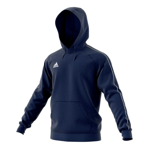 adidas Unisex Kids Core18 Hoody Y Hooded Sweatshirt, Dark Blue/White, 10 Years UK