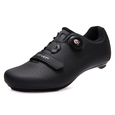 Mens Cycling Shoes Womens, Mountain Road Bikes Shoes Compatible with Shimano SPD & Look Delta, Compatible with Peloton Bike Shoes All Black Size UK 9