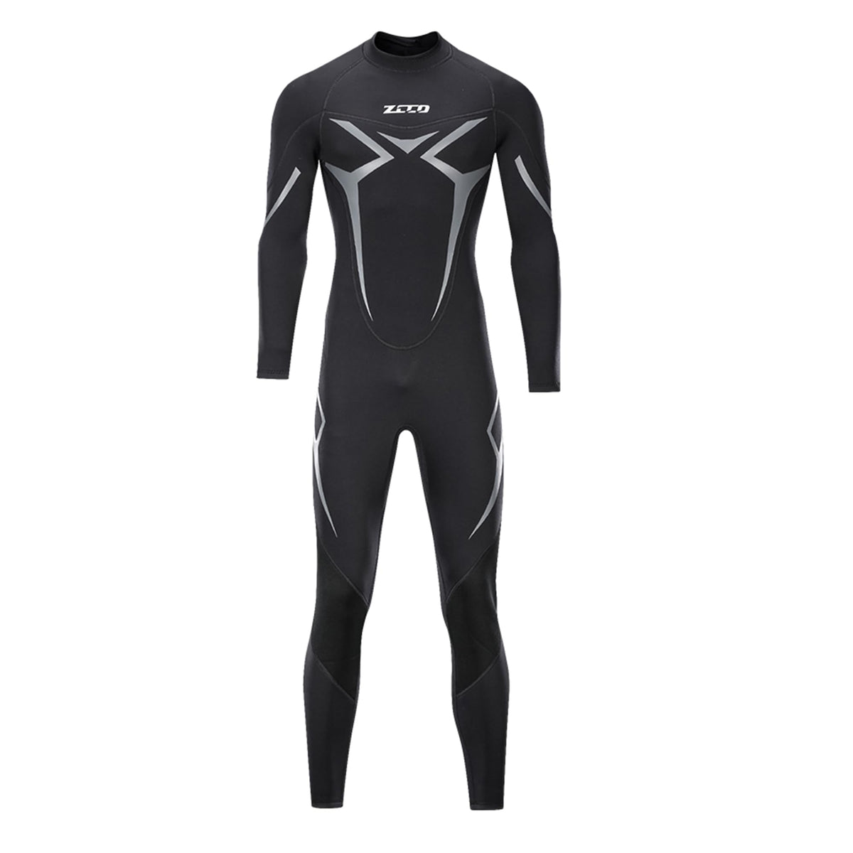 ZCCO Wetsuits Men's 3mm Premium Neoprene Full Sleeve Dive Skin for Spearfishing,Snorkeling, Surfing,Canoeing,Scuba Diving Wet Suits (Black, M)