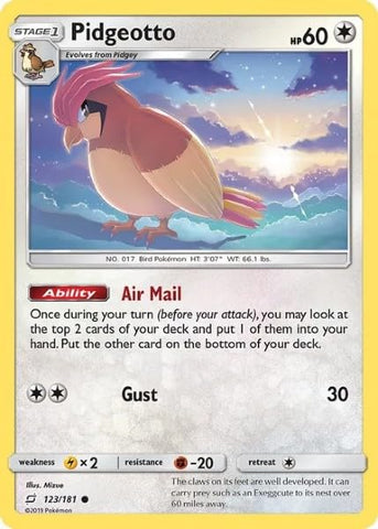 Pokemon - Pidgeotto 123/181 - Team Up - Single Card