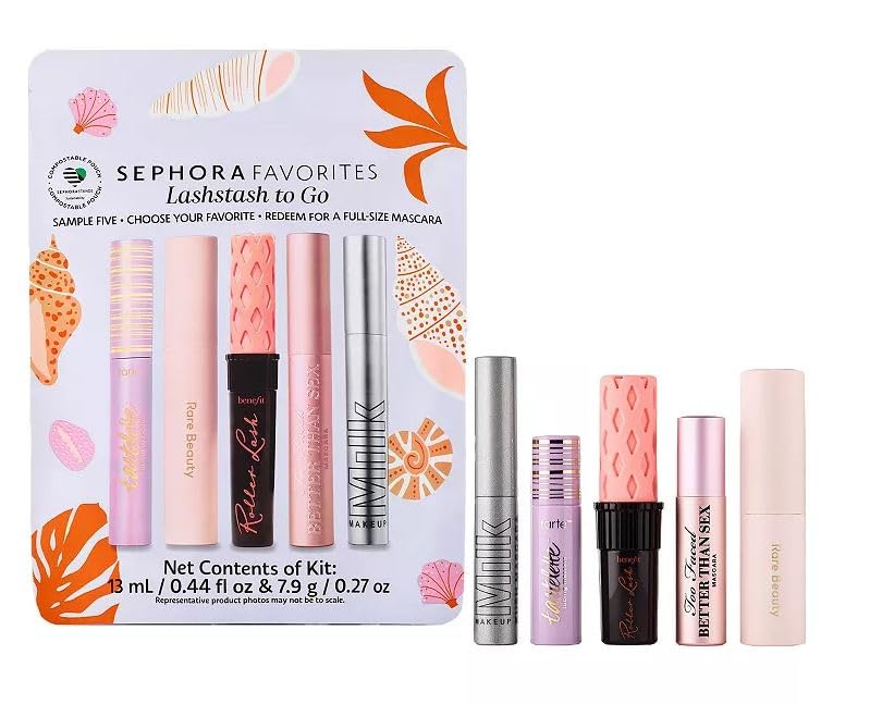 Sephora Favorites Lashstash to Go Set with Voucher for a full-size mascara of your favorite from the set.