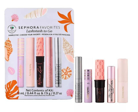 Sephora Favorites Lashstash to Go Set with Voucher for a full-size mascara of your favorite from the set.
