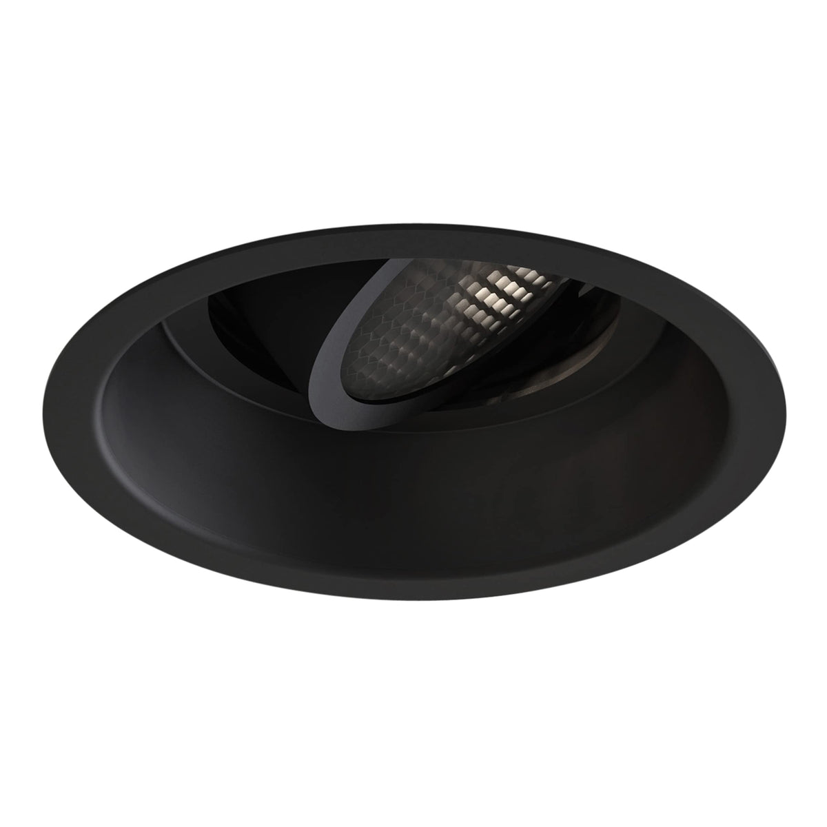 Astro Minima Slimline Round Adjustable Fire-Rated Indoor Downlight (Matt Black), GU10 LED Lamp, Designed in Britain - 1249041-3 Years Guarantee