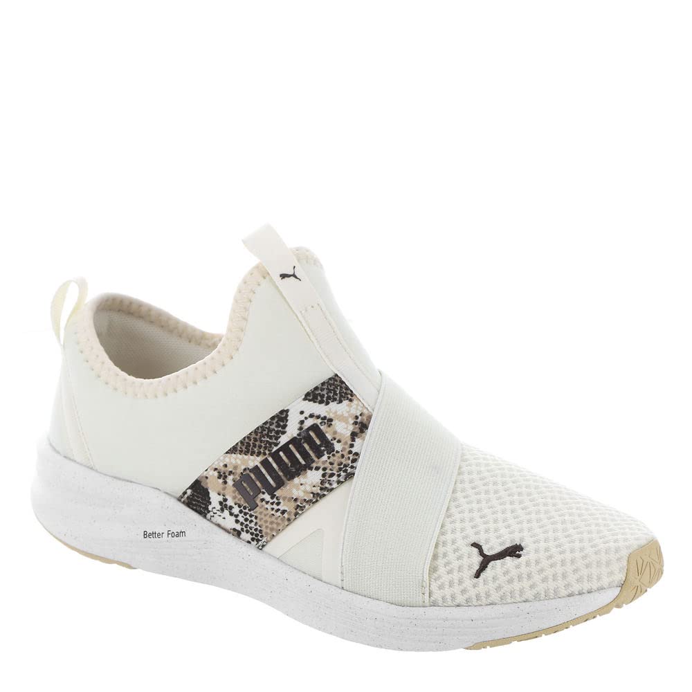PUMA Women's Better Foam Prowl Slip On Sneaker, Pristine-Dark Chocolate, 9.5