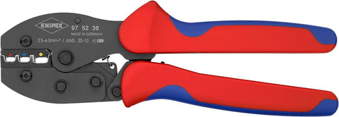 Knipex PreciForceÂ® Crimping Pliers burnished, with multi-component grips 220 mm 97 52 36
